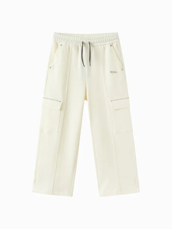 Balabala Knit Pants 2025 Spring New Girl Cream White Best Sale
