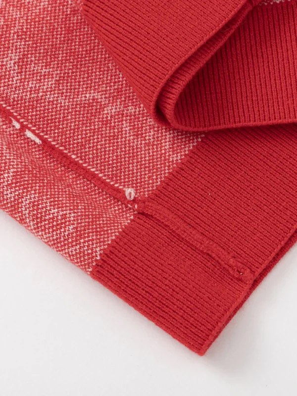 Balabala Knitwear 2025 Spring New Style Girl Round Neck Knitwear Red Store