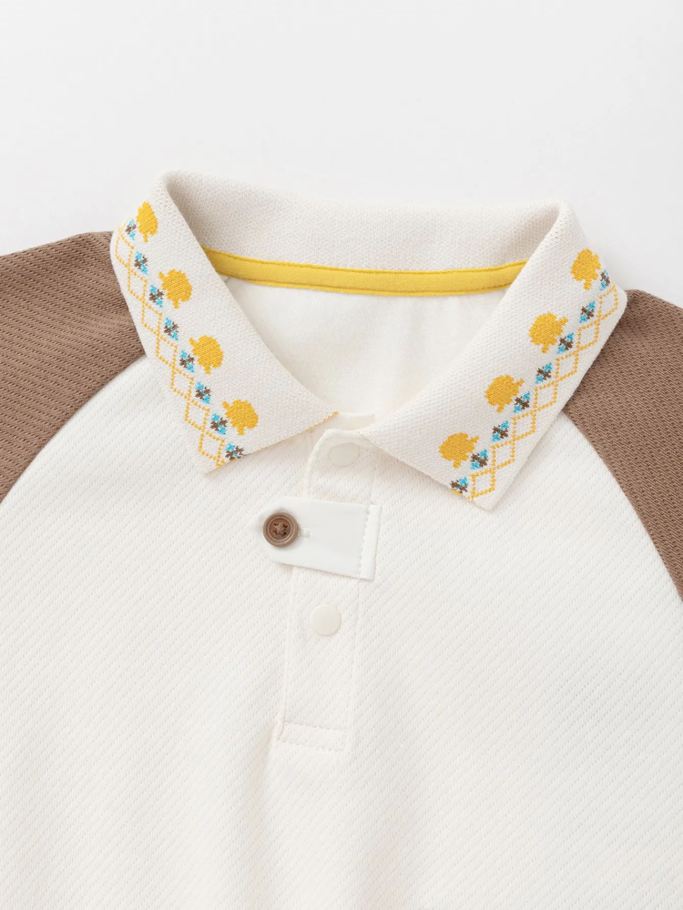 Balabala [Little Octopus IP] Long Sleeve T-Shirt 2025 Spring Boy Baby Collar Long Sleeve T-Shirt Off-white Online