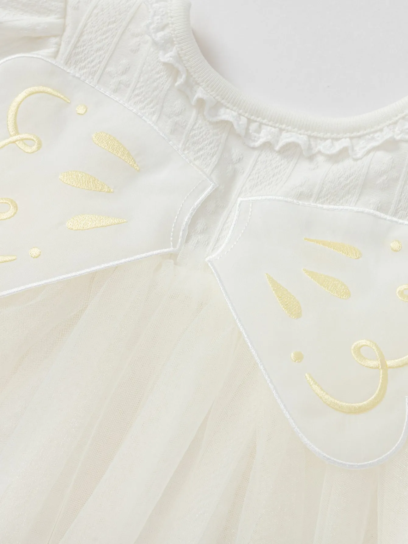 Balabala Long Sleeve T-Shirt 2025 Spring New Arrival for Girls' Babys Round V-Neck Long Sleeve T-Shirt Off-white Cheap