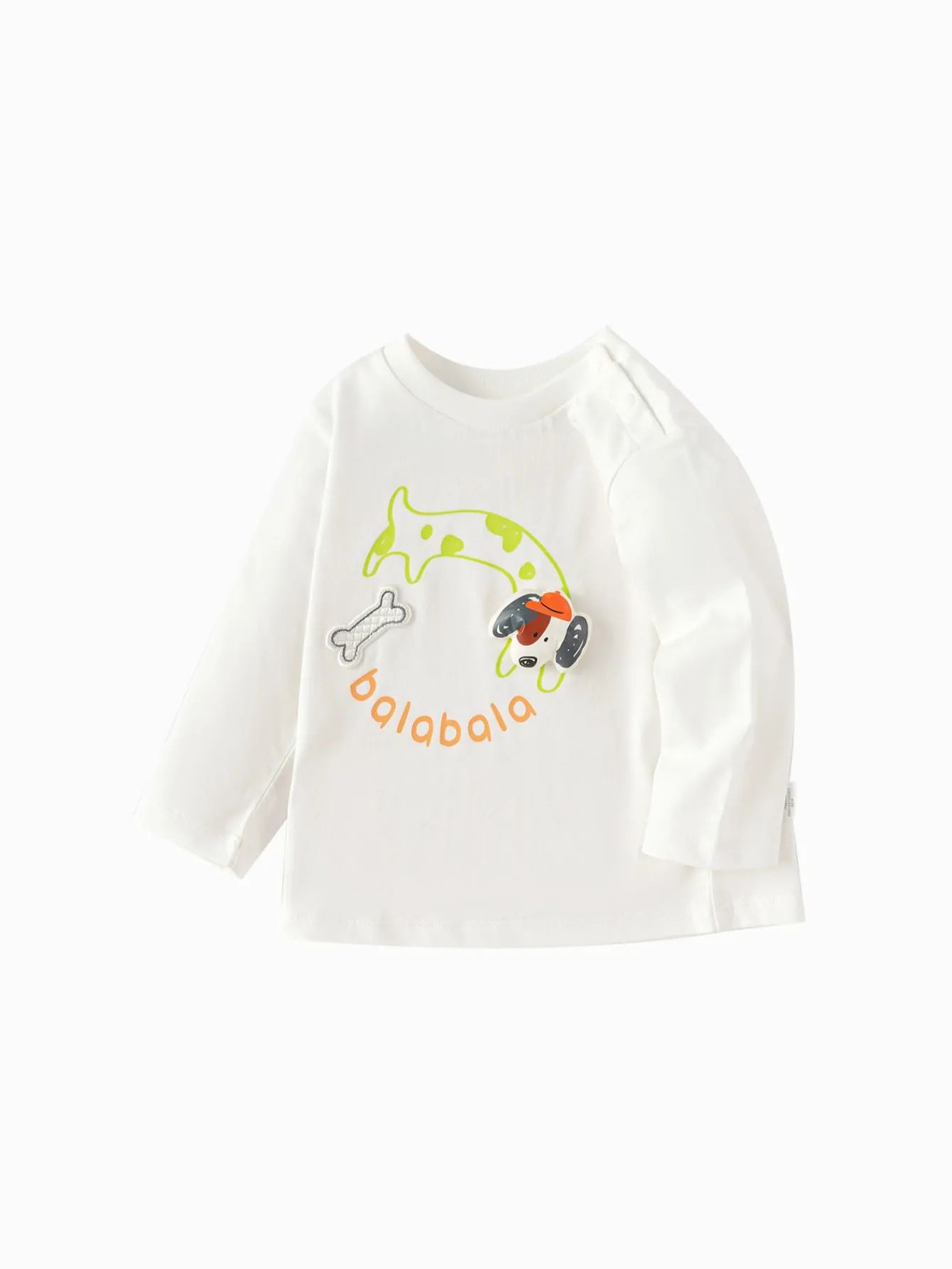 Balabala Long Sleeve T-Shirt 2025 Spring New Boy and Girl Baby Round V-neck Long Sleeve T-Shirt Cheap