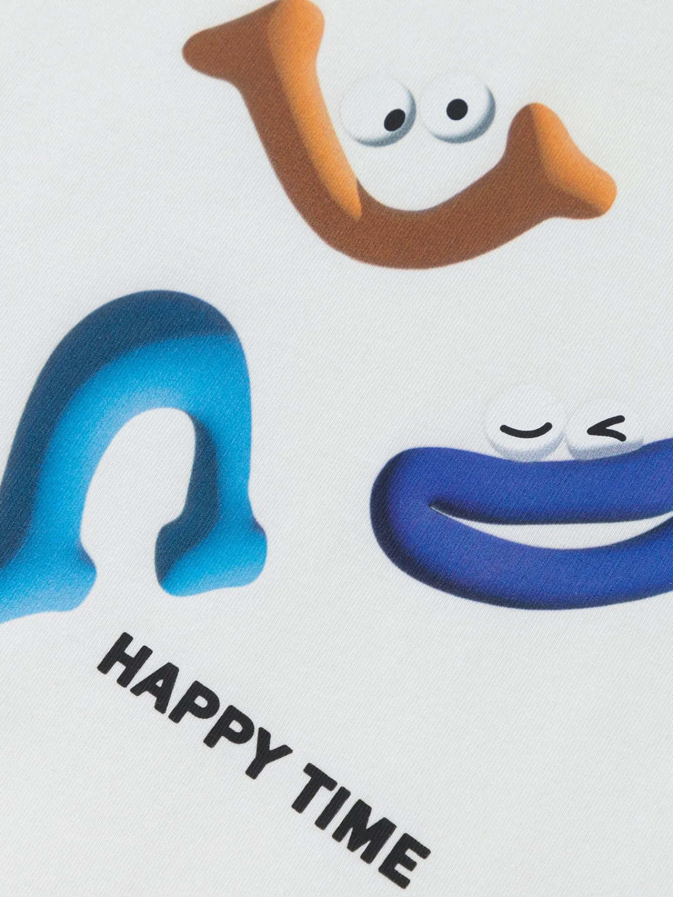 Balabala Long-sleeved T-shirt 2025 Spring New Boy Toddler Round V-neck Long-sleeved T-shirt Off-white Store