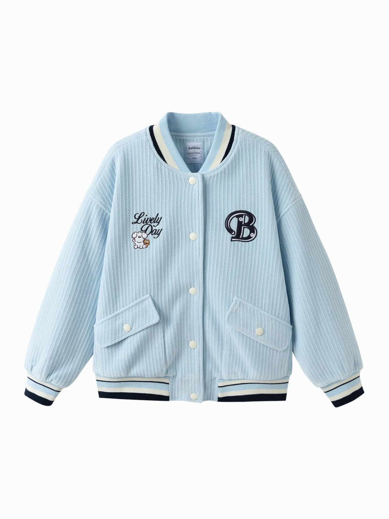 Balabala [miiiiichan Collaboration] Jacket 2025 Spring New Arrival Girls Knitted Casual Wear Flash Sale