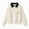 Balabala 【miiiiichan collaboration】Sweater 2025 Spring Girl's Patchwork Collar Sweater Best
