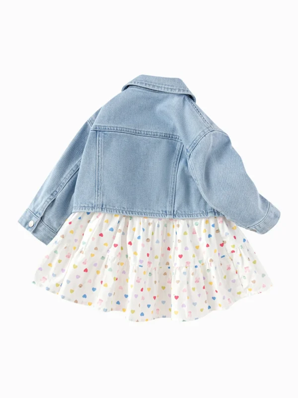 Balabala Set 2025 Spring New Arrival for Baby Girls Woven Set Blue White Fashion