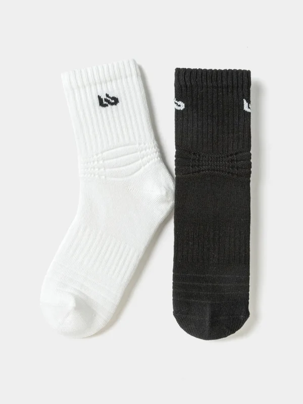 Balabala Socks Spring 2025 New Boys Short Socks White Black New