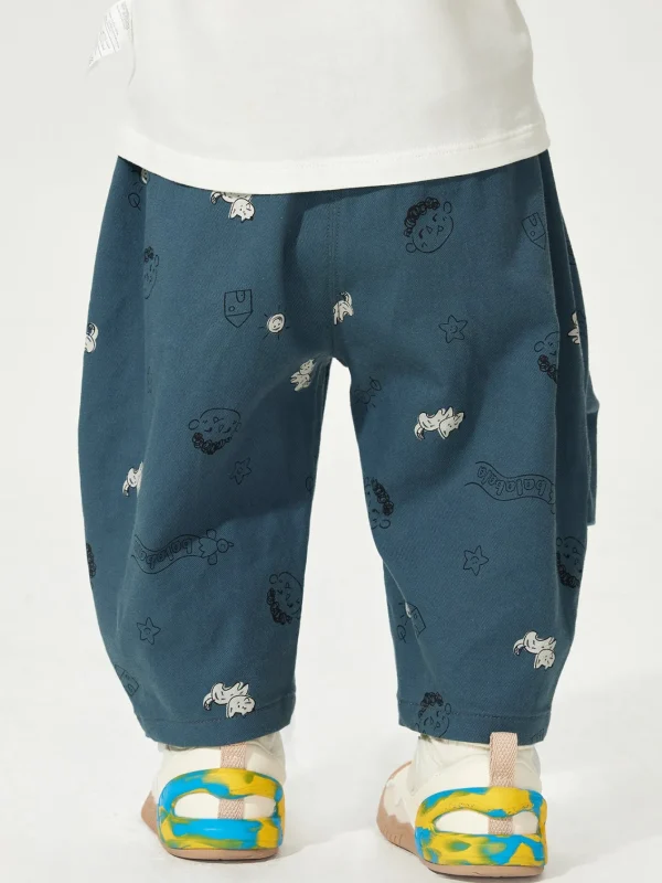 Balabala 2025 Spring New Arrival Boys' Baby Woven Long Pants Green Best