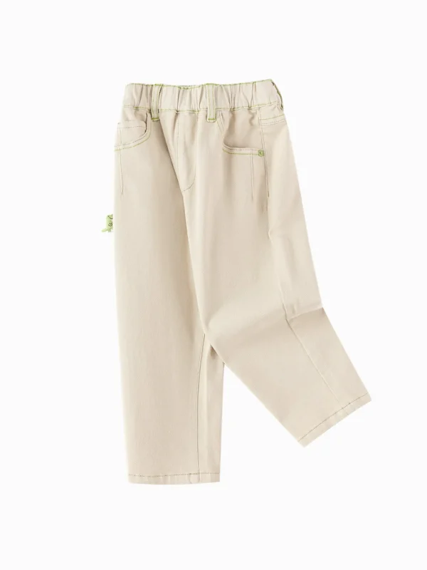 Balabala 2025 Spring New Boy Denim Trousers Light Khaki Store