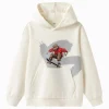 Balabala 2025 Spring New Boy Hooded Hoodie White Discount
