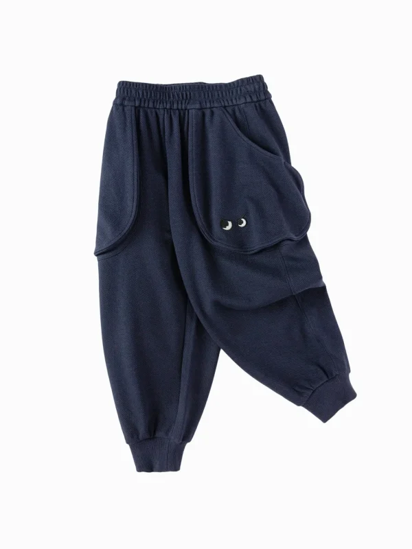 Balabala 2025 Spring New Boy Knitted Trousers Dark Blue Discount