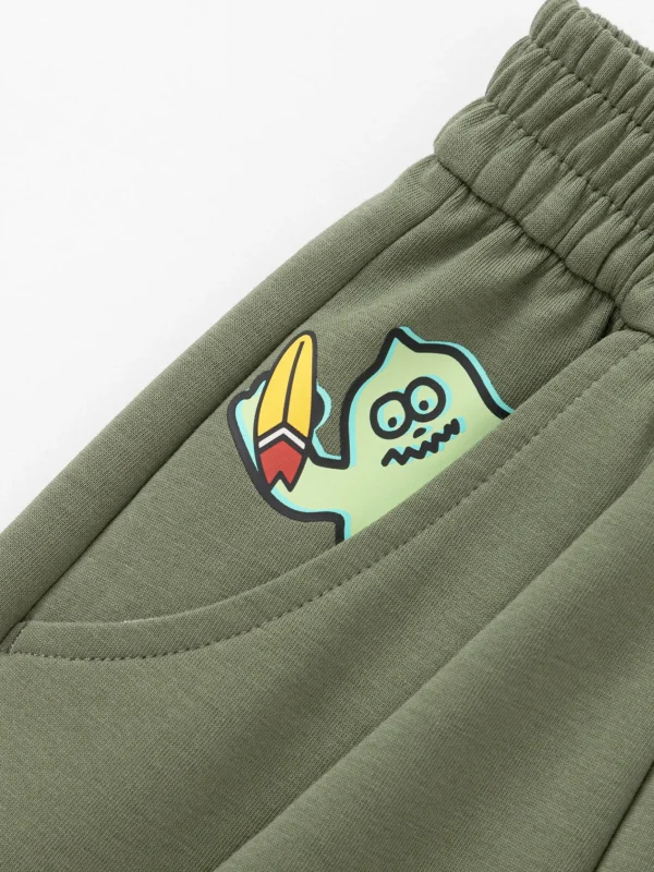 Balabala 2025 Spring New Boy Knitted Trousers Army Green Best Sale
