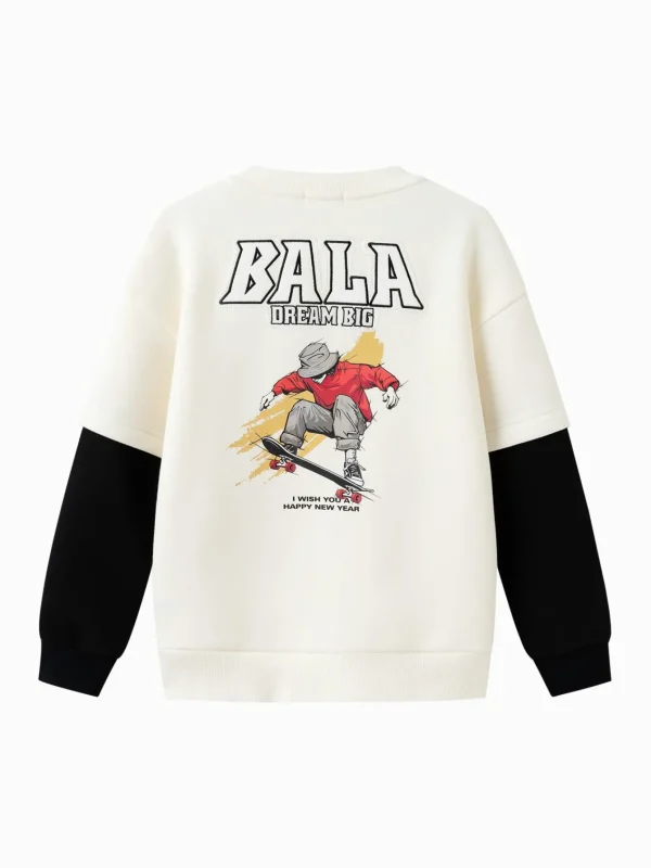 Balabala 2025 Spring New Boy Round Neck Sweatshirt Hot