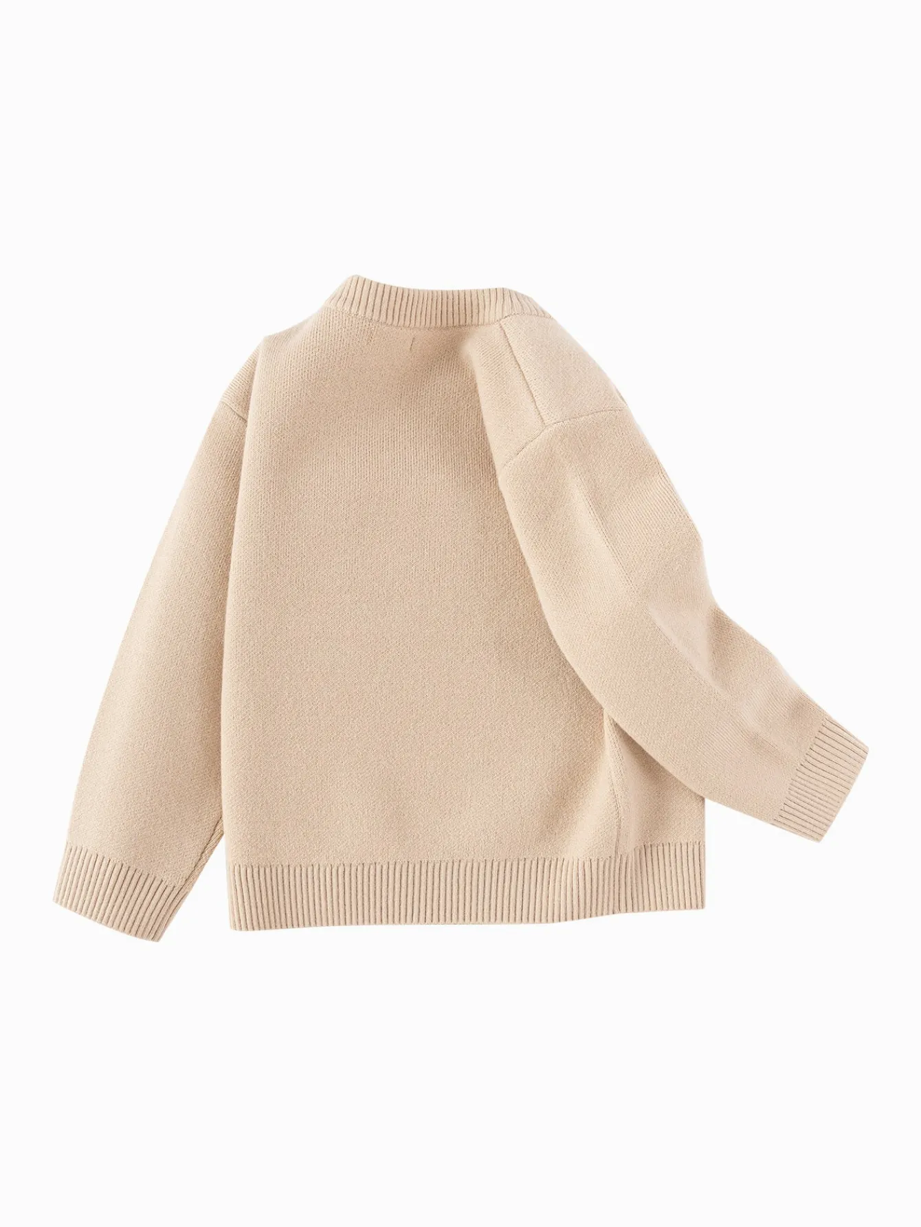 Balabala Sweater 2025 new spring style for Toddler Boys round neck Khaki Outlet