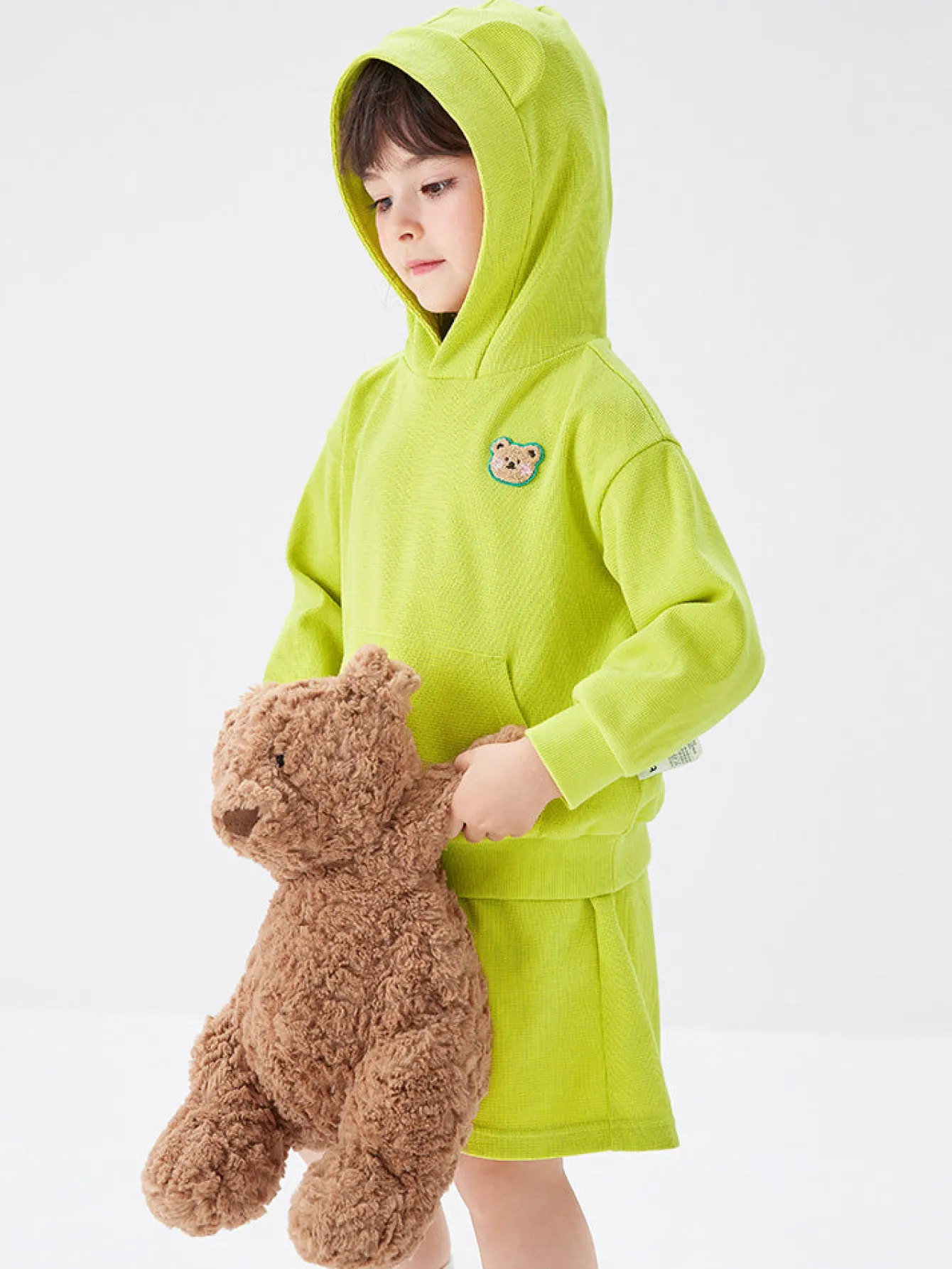 Balabala Toddler Girl Fresh And Vibrant Colors Hooded Long Sleeve Suit208322104205 Cheap