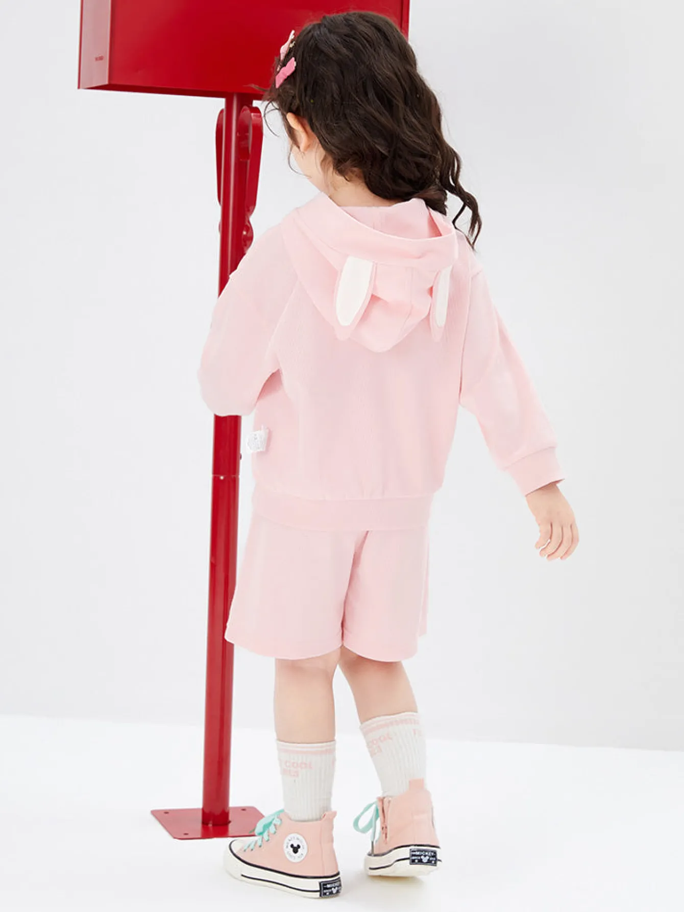 Balabala Toddler Girl Fresh And Vibrant Colors Hooded Long Sleeve Suit208322104205 Cheap
