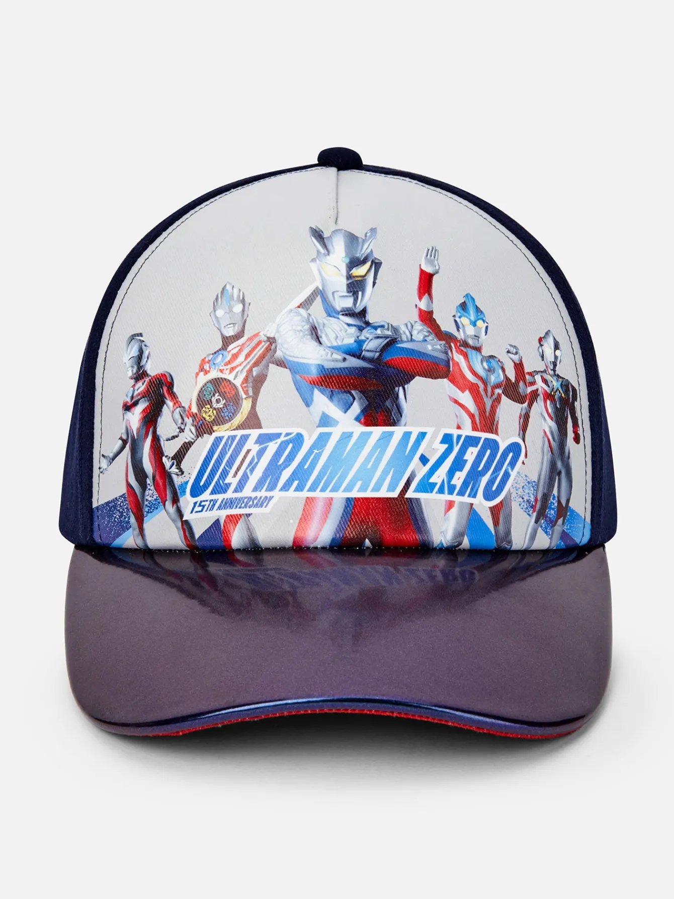 Balabala 【Ultraman IP】Barabara children's hats boys baseball cap sun hit color tide cool fashion Blue Hot
