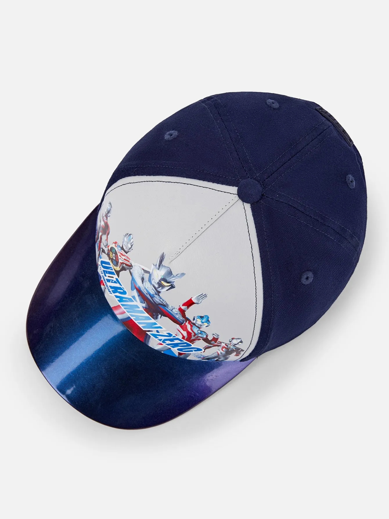 Balabala 【Ultraman IP】Barabara children's hats boys baseball cap sun hit color tide cool fashion Blue Hot