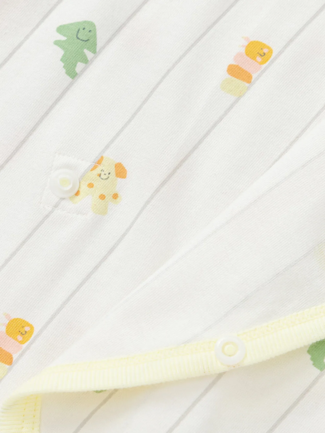 Balabala Underwear jumpsuit 2025 spring New Style boys and girls Baby's side opening jumpsuit White Yellow Hot