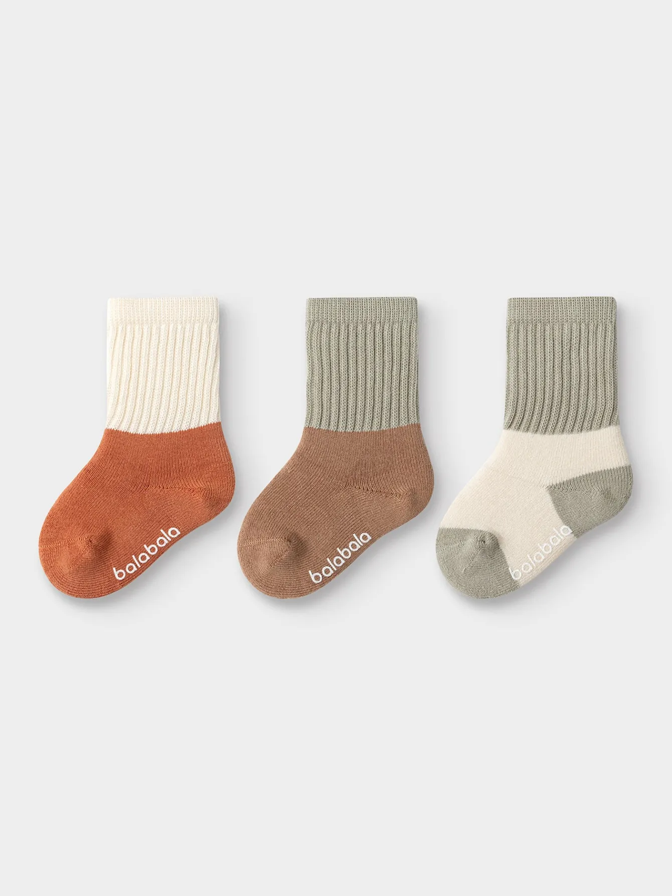 Balabala Unisex Baby And Toddler Contrast Cuff Multicolor Socks Discount