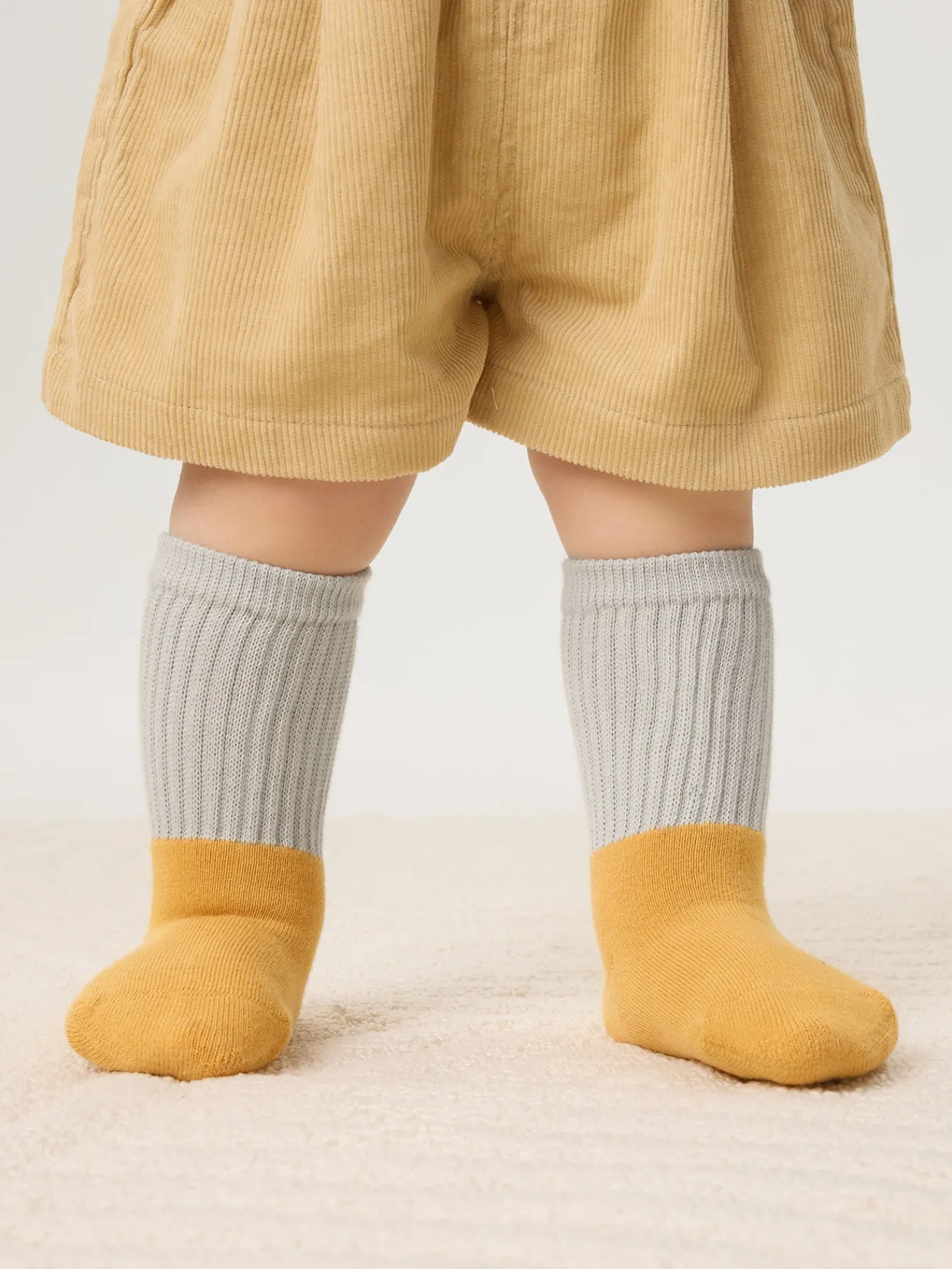 Balabala Unisex Baby And Toddler Contrast Cuff Multicolor Socks Discount