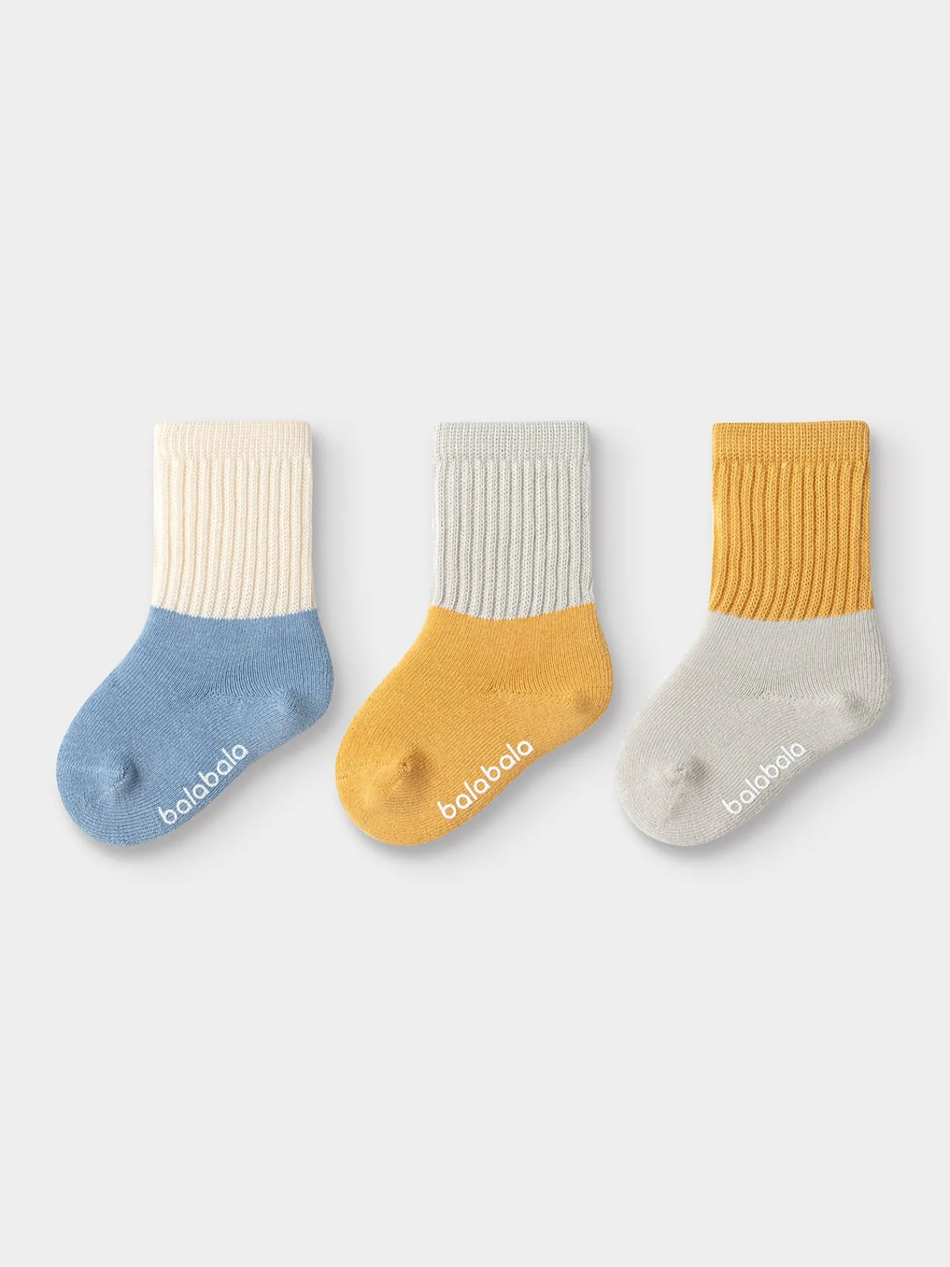 Balabala Unisex Baby And Toddler Contrast Cuff Multicolor Socks Discount