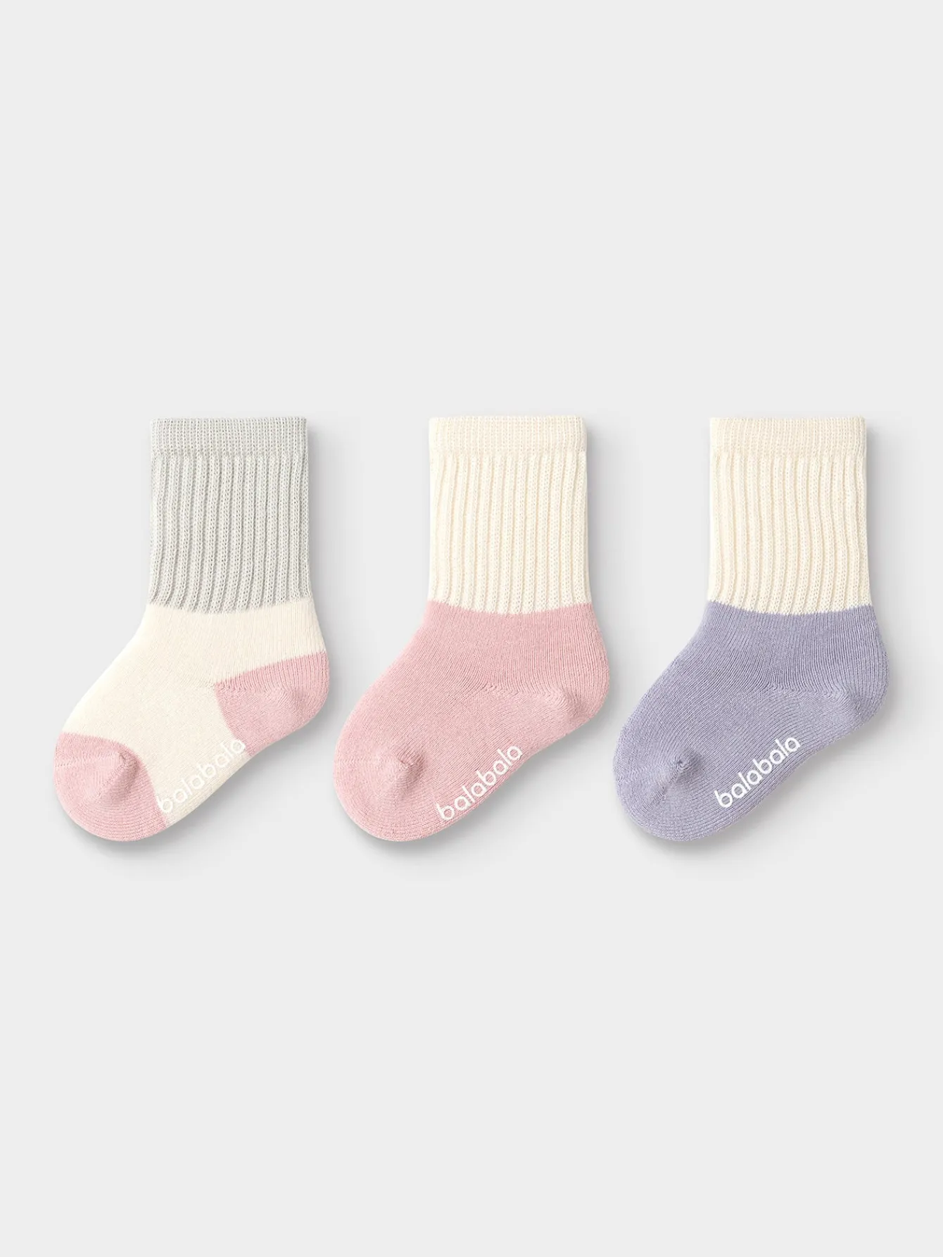 Balabala Unisex Baby And Toddler Contrast Cuff Multicolor Socks Discount