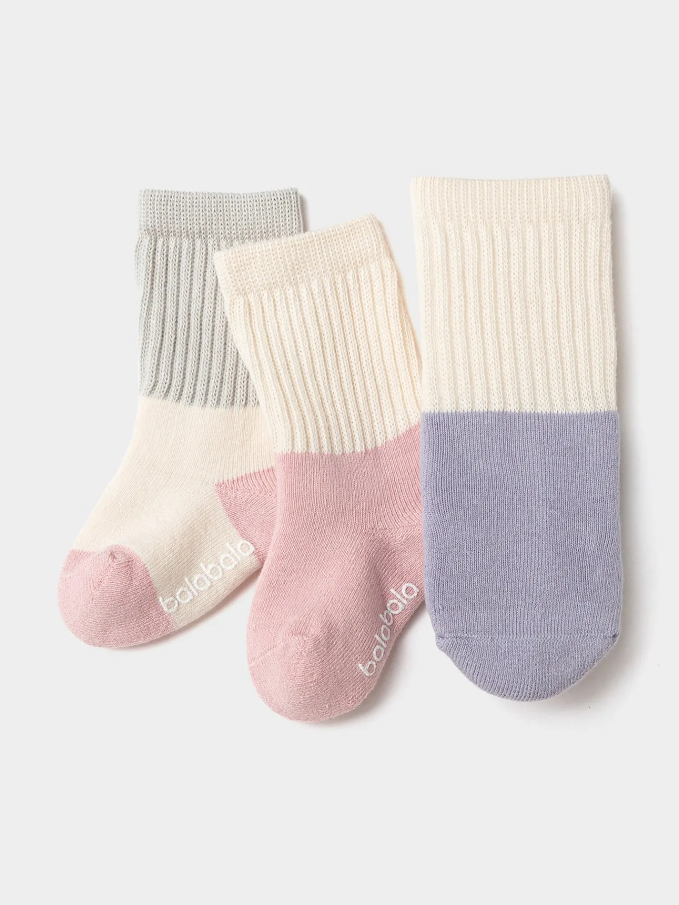 Balabala Unisex Baby And Toddler Contrast Cuff Multicolor Socks Discount