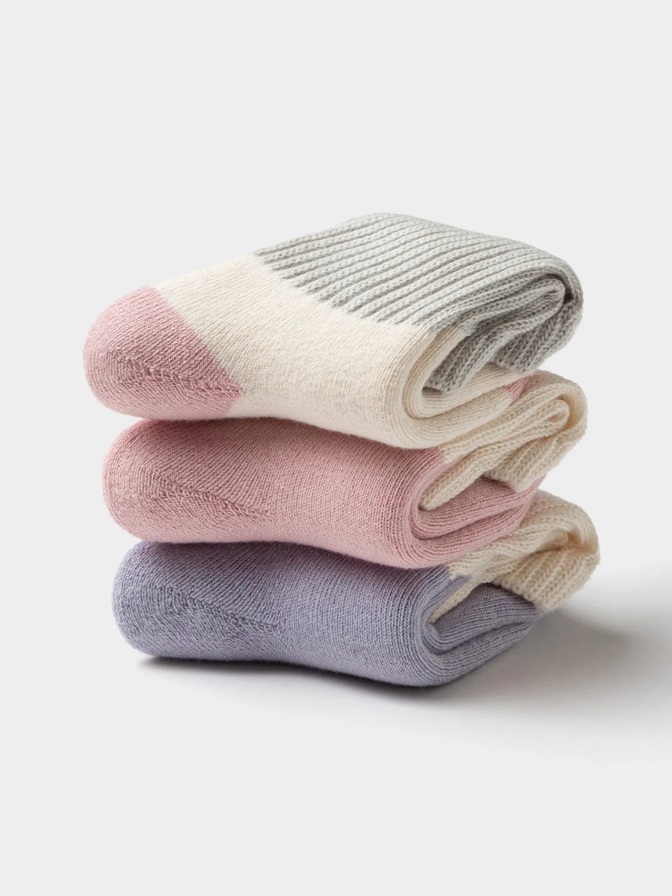 Balabala Unisex Baby And Toddler Contrast Cuff Multicolor Socks Discount