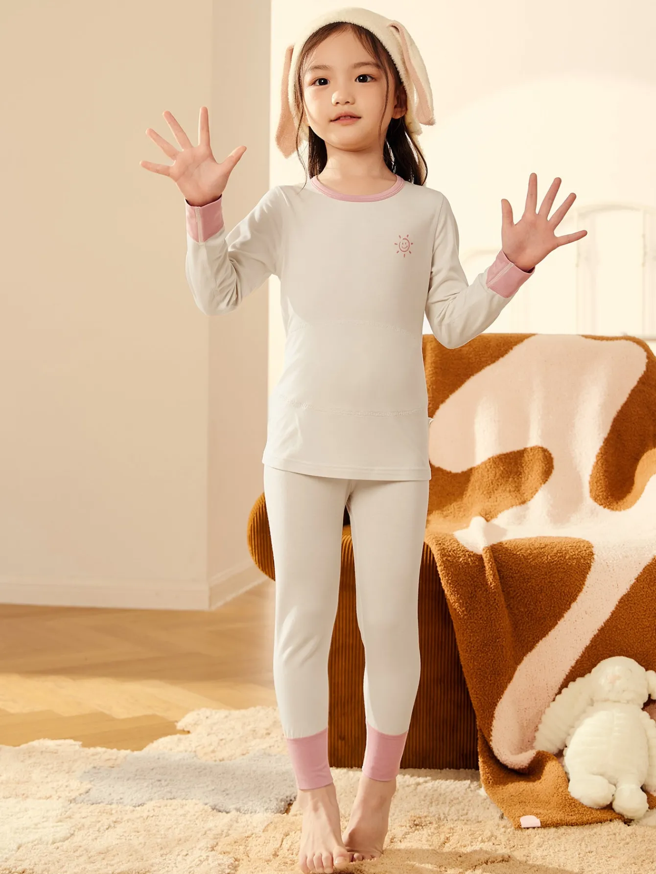 Balabala Unisex Toddler Multicolor Wide Sleeve Cuff Double Layer Splicing Bra Sale