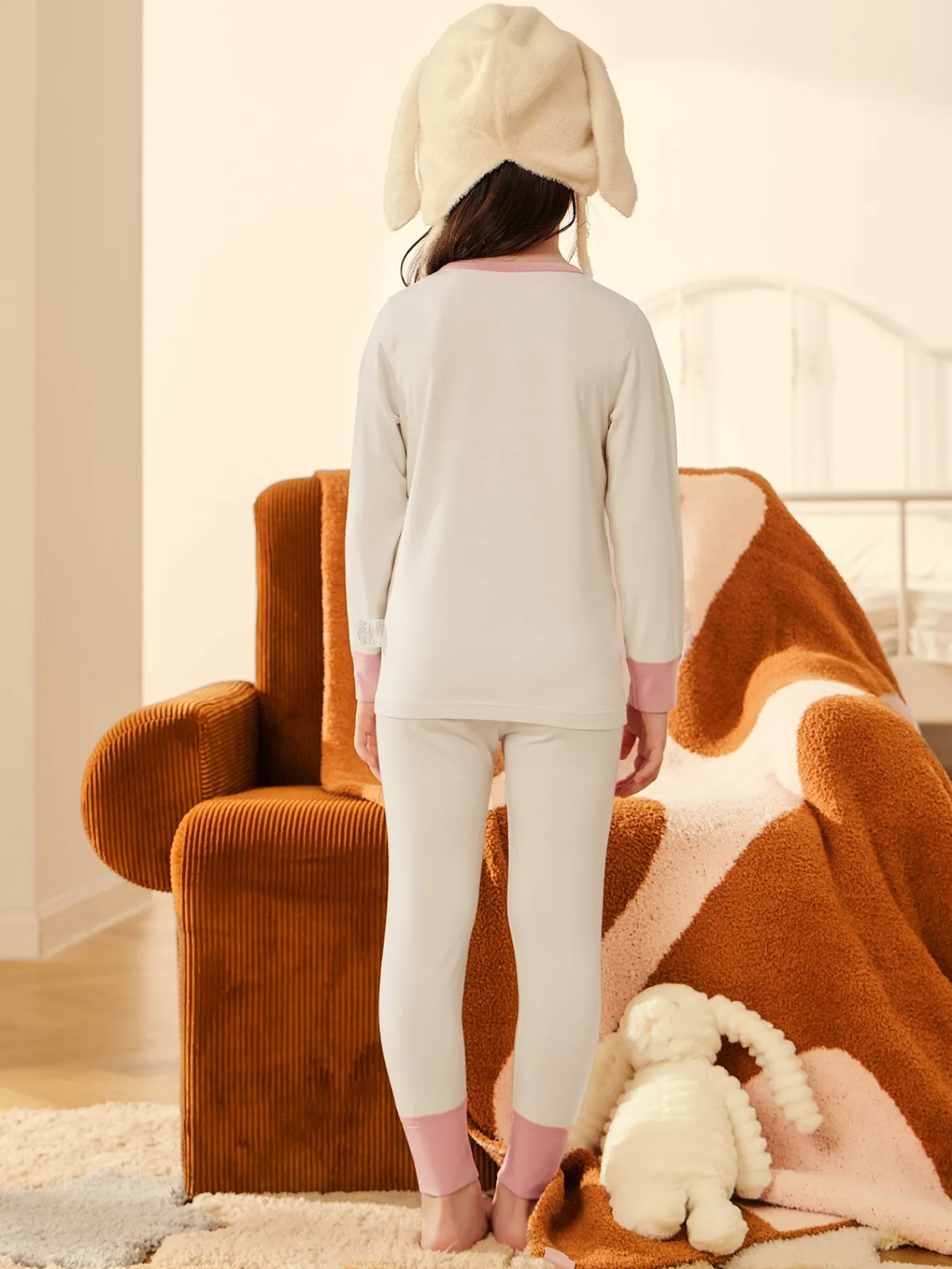 Balabala Unisex Toddler Multicolor Wide Sleeve Cuff Double Layer Splicing Bra Sale