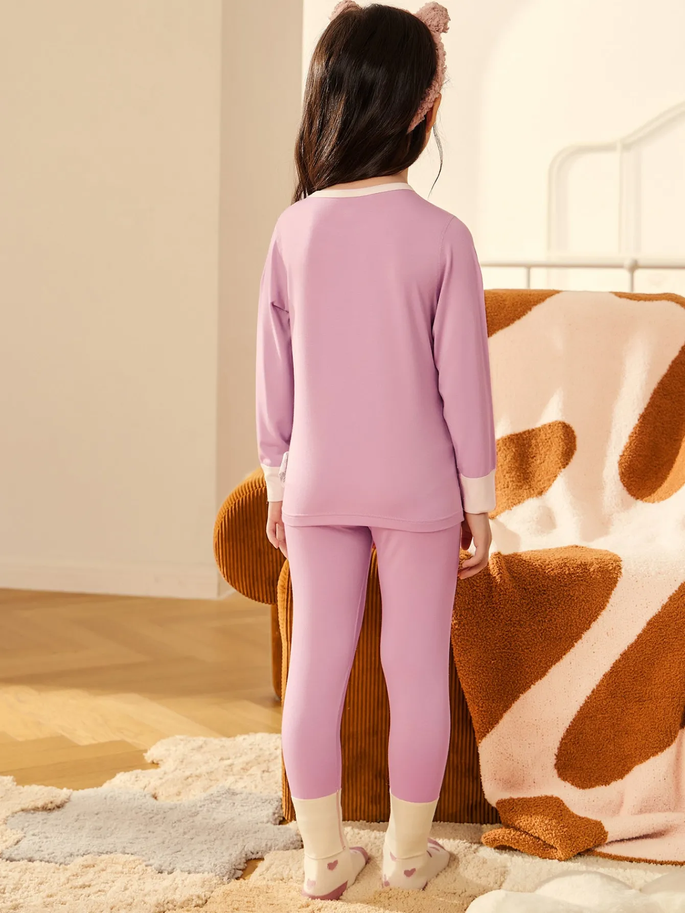 Balabala Unisex Toddler Multicolor Wide Sleeve Cuff Double Layer Splicing Bra Sale