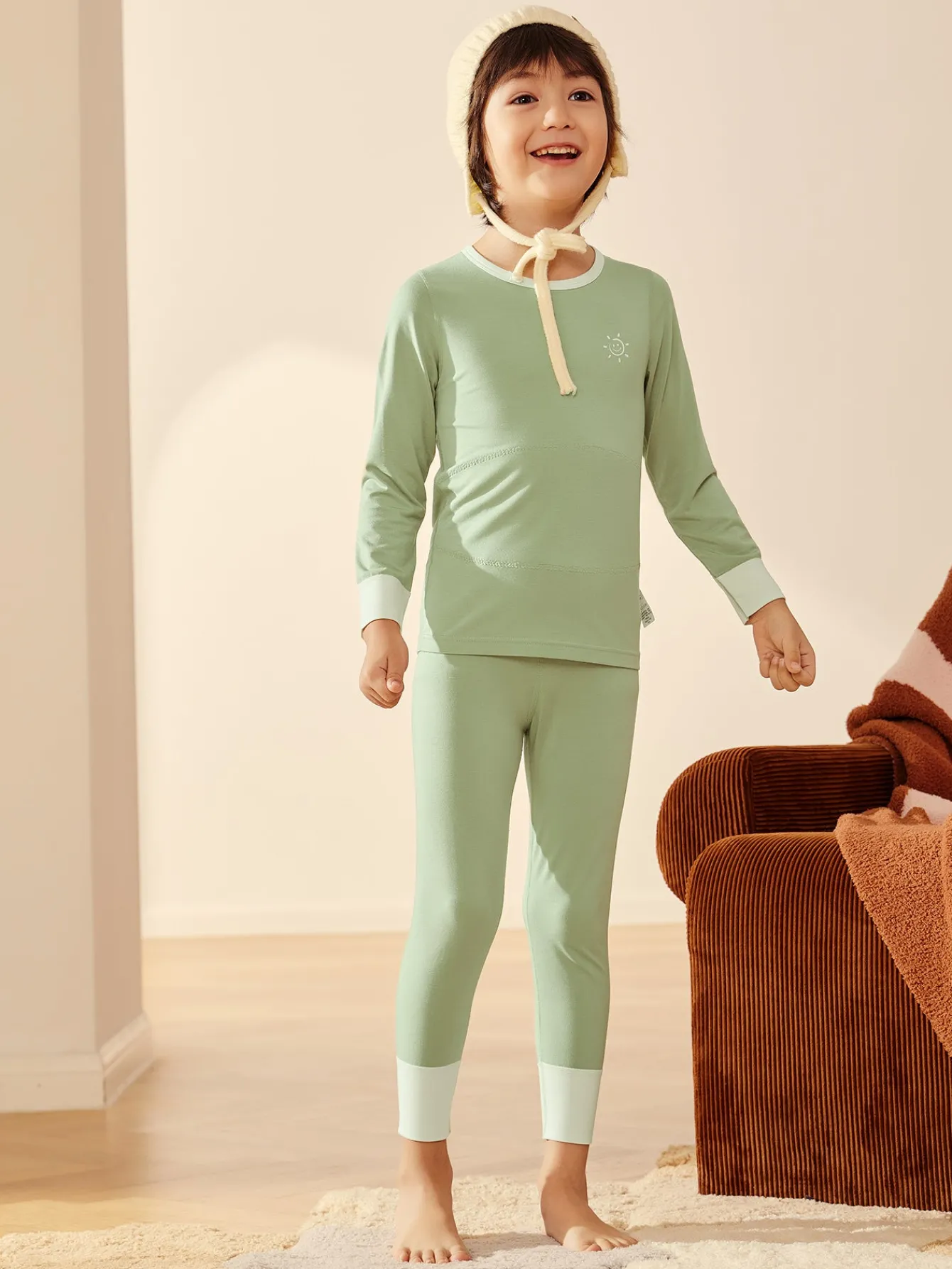 Balabala Unisex Toddler Multicolor Wide Sleeve Cuff Double Layer Splicing Bra Sale