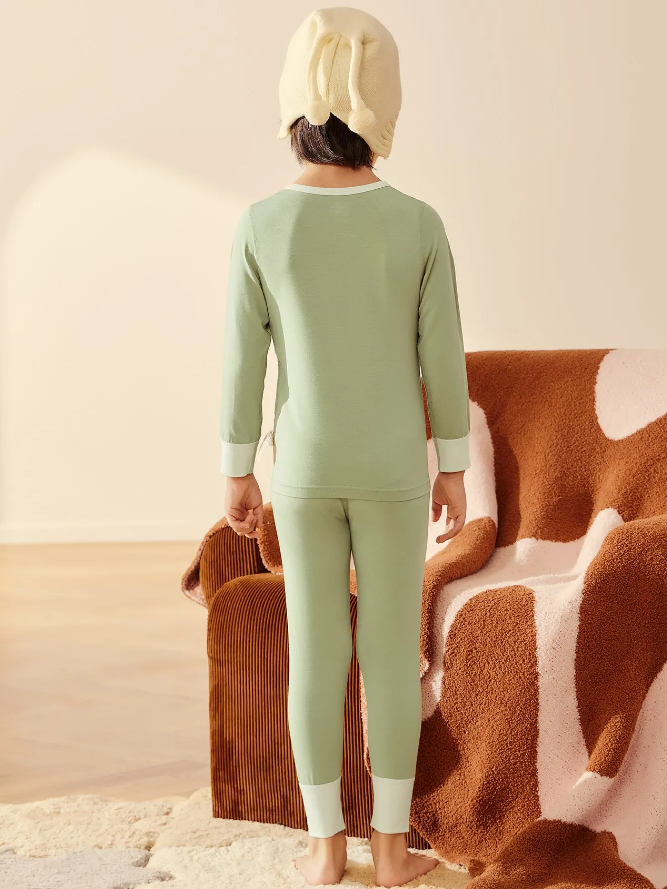 Balabala Unisex Toddler Multicolor Wide Sleeve Cuff Double Layer Splicing Bra Sale